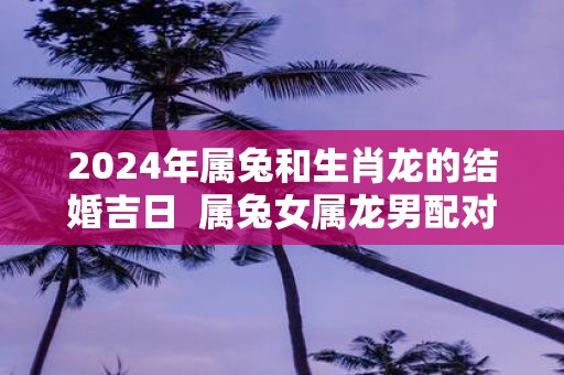 2025年属兔和生肖龙的结婚吉日 属兔女属龙男配对怎么样