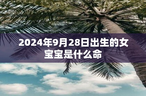 2025年9月28日出生的女宝宝是什么命