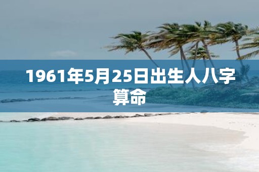 1961年5月25日出生人八字算命