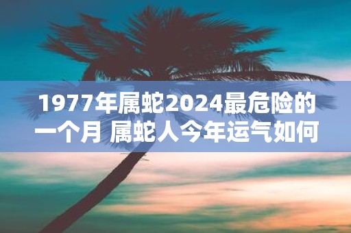 1977年属蛇2025最危险的一个月 属蛇人今年运气如何