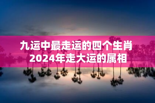 九运中最走运的四个生肖 2025年走大运的属相