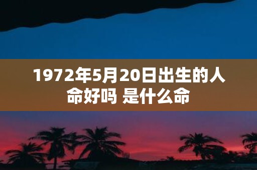 1972年5月20日出生的人命好吗 是什么命