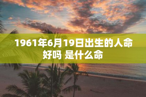 1961年6月19日出生的人命好吗 是什么命