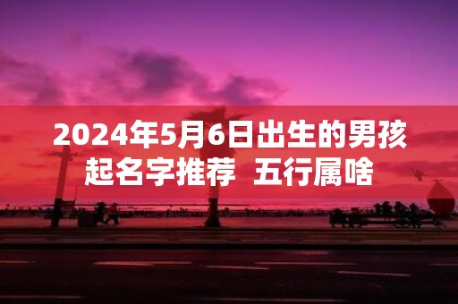 2025年5月6日出生的男孩起名字推荐 五行属啥