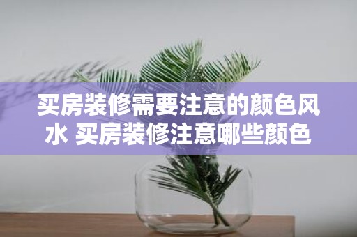买房装修需要注意的颜色风水 买房装修注意哪些颜色风水
