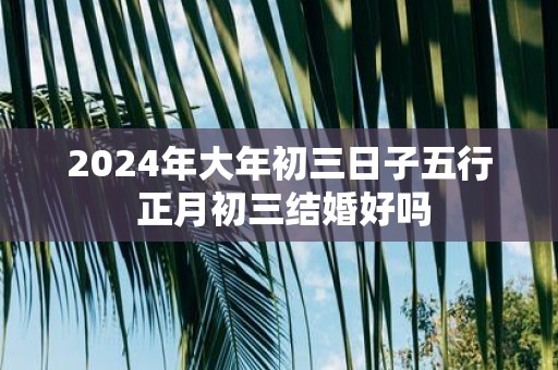 2025年大年初三日子五行 正月初三结婚好吗