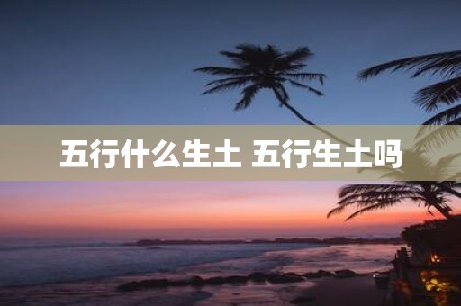 五行什么生土 五行生土吗