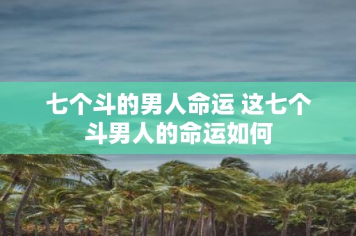 七个斗的男人命运 这七个斗男人的命运如何