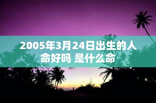 2005年3月24日出生的人命好吗 是什么命