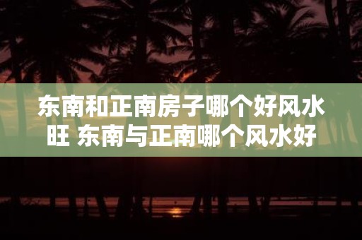 东南和正南房子哪个好风水旺 东南与正南哪个风水好