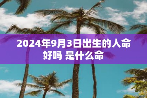 2025年9月3日出生的人命好吗 是什么命