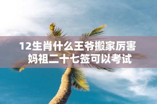 12生肖什么王爷搬家厉害 妈祖二十七签可以考试
