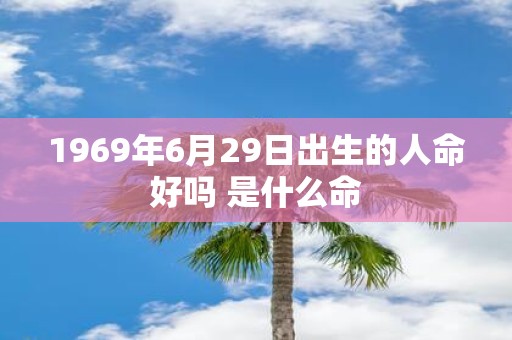 1969年6月29日出生的人命好吗 是什么命
