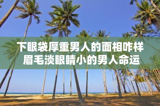 下眼袋厚重男人的面相咋样 眉毛淡眼睛小的男人命运详解