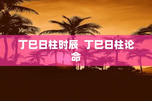 丁巳日柱时辰 丁巳日柱论命