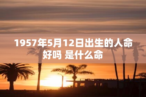 1957年5月12日出生的人命好吗 是什么命