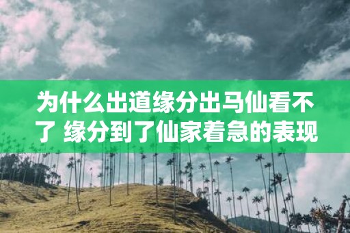 为什么出道缘分出马仙看不了 缘分到了仙家着急的表现