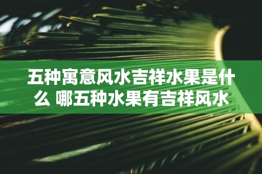 五种寓意风水吉祥水果是什么 哪五种水果有吉祥风水寓意