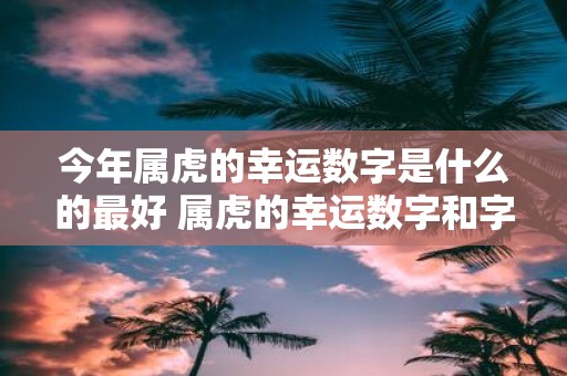 今年属虎的幸运数字是什么的最好 属虎的幸运数字和字母