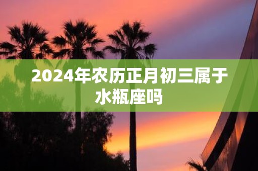 2025年农历正月初三属于水瓶座吗