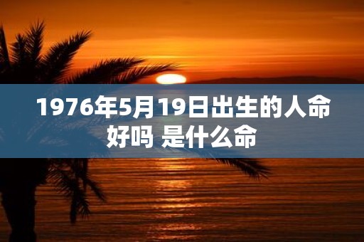1976年5月19日出生的人命好吗 是什么命