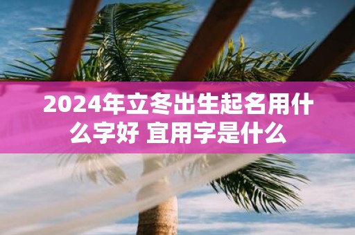 2025年立冬出生起名用什么字好 宜用字是什么