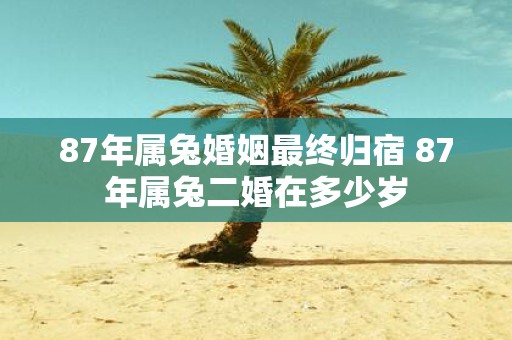 87年属兔婚姻最终归宿 87年属兔二婚在多少岁