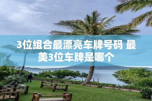 3位组合最漂亮车牌号码 最美3位车牌是哪个