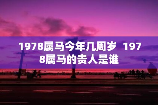 1978属马今年几周岁 1978属马的贵人是谁