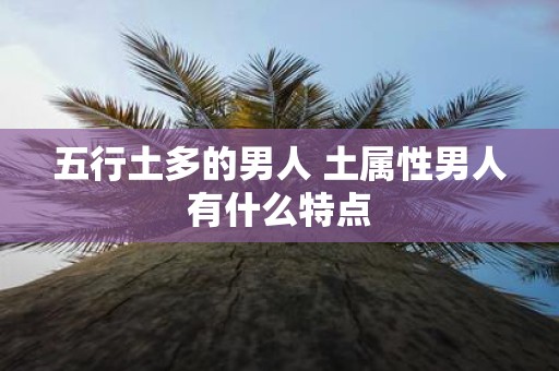 五行土多的男人 土属性男人有什么特点 五行土多的男人 土属性男人有什么特点