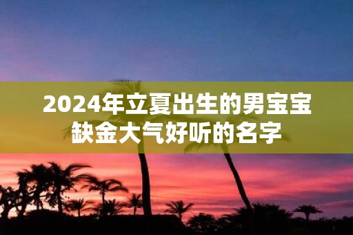 2025年立夏出生的男宝宝缺金大气好听的名字