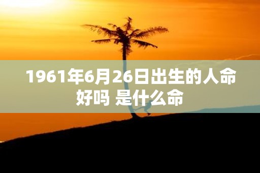 1961年6月26日出生的人命好吗 是什么命
