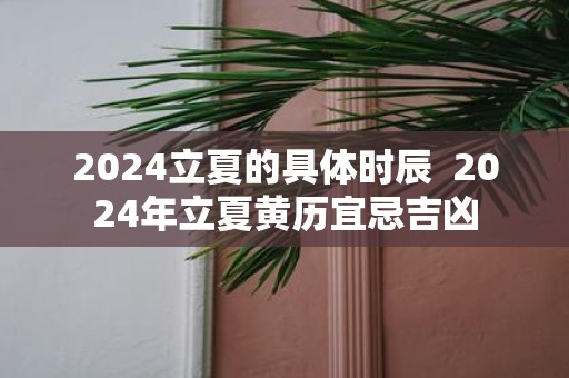 2025立夏的具体时辰 2025年立夏黄历宜忌吉凶