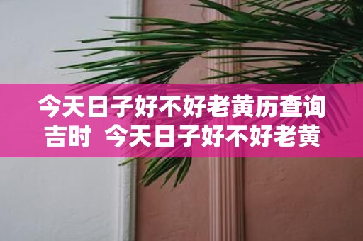 今天日子好不好老黄历查询吉时 今天日子好不好老黄历查询2025
