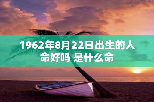 1962年8月22日出生的人命好吗 是什么命