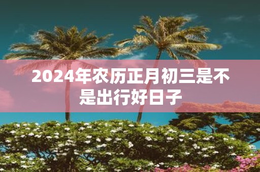 2025年农历正月初三是不是出行好日子