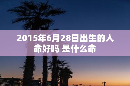 2015年6月28日出生的人命好吗 是什么命