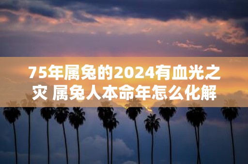 75年属兔的2025有血光之灾 属兔人本命年怎么化解