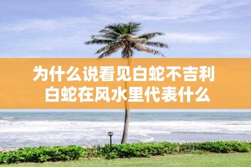 为什么说看见白蛇不吉利 白蛇在风水里代表什么