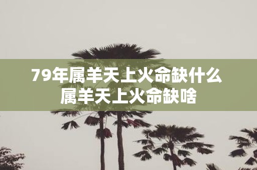 79年属羊天上火命缺什么 属羊天上火命缺啥
