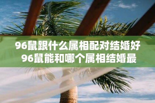 96鼠跟什么属相配对结婚好 96鼠能和哪个属相结婚最好
