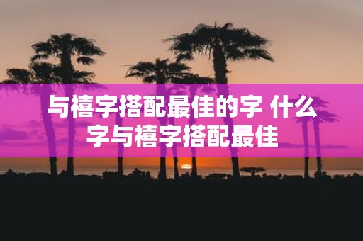 与禧字搭配最佳的字 什么字与禧字搭配最佳