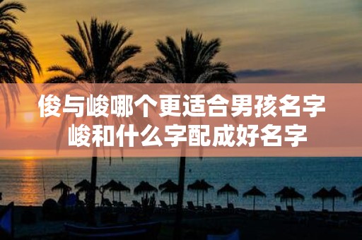 俊与峻哪个更适合男孩名字 峻和什么字配成好名字