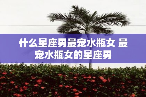 什么星座男最宠水瓶女 最宠水瓶女的星座男