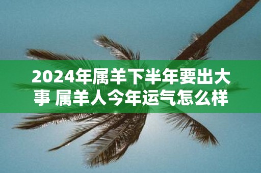 2025年属羊下半年要出大事 属羊人今年运气怎么样