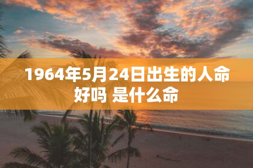 1964年5月24日出生的人命好吗 是什么命