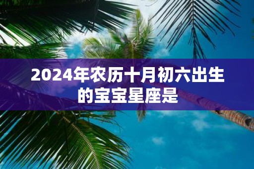 2025年农历十月初六出生的宝宝星座是