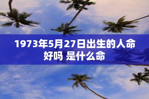 1973年5月27日出生的人命好吗 是什么命