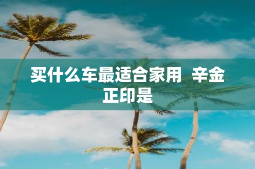 买什么车最适合家用 辛金正印是