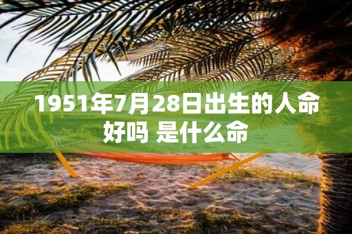 1951年7月28日出生的人命好吗 是什么命